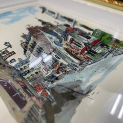 額装 藤森悠二 「パリの街並み」版画 78/300 札幌市 中央区 南12条の画像