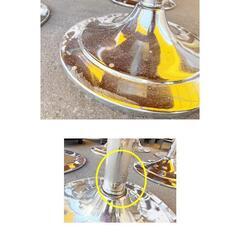 麻雀サイドテーブル　灰皿付き　円盤脚　F-FA-814-1128A　「オフィス家具のワンツーマート」の画像