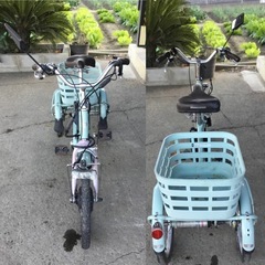 h-235△ q 岐阜発/ブリジストン/電動アシスト三輪自転車/スイングなし/3段変速/バッテリー6.0Ah/充電器なし/走行確認/現状品/管25s/ R7.11/26 △の画像
