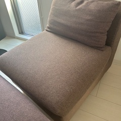 【0円】ニトリ　1人がけソファ&スツールの画像