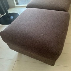 【0円】ニトリ　1人がけソファ&スツールの画像
