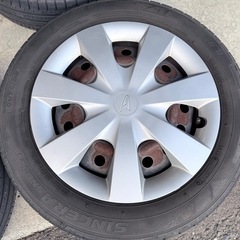 155/65R14 ホイル付き　ダイハツホイールキャップ 夏タイヤ 残約5ミリの画像