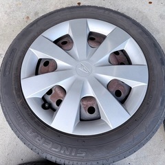 155/65R14 ホイル付き　ダイハツホイールキャップ 夏タイヤ 残約5ミリの画像