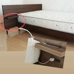 【美品】ニホンベッド カラーノ ベッドフレーム（シングルサイズ）＋サイドテーブル（未使用）　  の画像