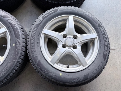 165/65R14 BS/VRX3 ホイル付き　2021年製造 パッソ外し
