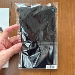 未使用品★MISHI LIGHT シルク腹巻き 黒の画像