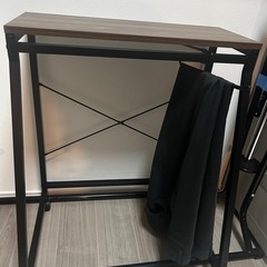 キャスター付き ハンガーラック風 棚（ハンガー無し）の画像