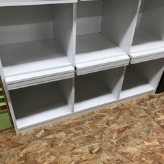 ジャングルジャングル貝塚店　扉付き収納ラック　ラック　扉付き　ホワイト　貝塚市　二色浜　リサイクルショップの画像