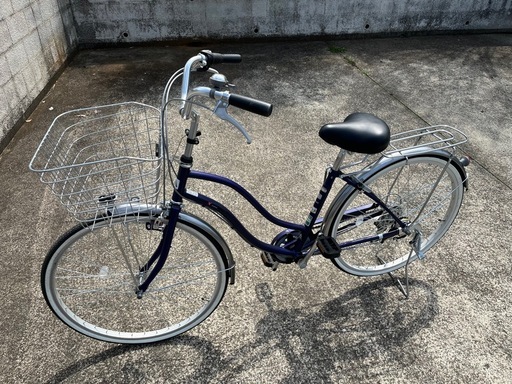 クリーム BAA-O 26インチ 6段変速 シティサイクル ママチャリ 自転車