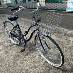 クリーム BAA-O 26インチ 6段変速 シティサイクル ママチャリ 自転車の画像