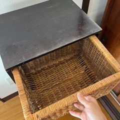籐の収納の画像