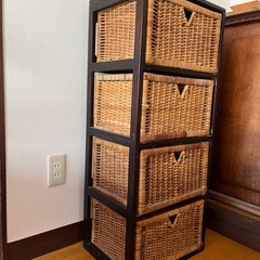 籐の収納の画像