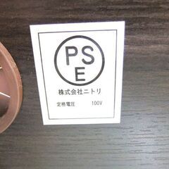 ニトリ レンジボード 幅100×奥40×高180 食器棚 キッチンボード 食器収納 ブラウン 茶系 札幌市厚別区 厚別店の画像