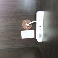 ニトリ レンジボード 幅100×奥40×高180 食器棚 キッチンボード 食器収納 ブラウン 茶系 札幌市厚別区 厚別店の画像