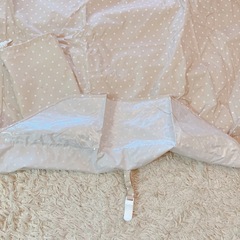 ベージュ　水玉　レインコート　ポンチョの画像