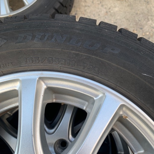 155/65R13スタッドレス＋アルミ中古4本セット