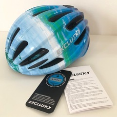 【未使用品】Exclusky製 自転車用 ヘルメット ブルー 50/57cm 軽量 丈夫 スポーツ サイクリング ホビー用品 自転車パーツの画像