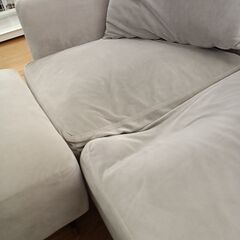 ★リユースのサカイつくば店★TK7500  3人掛けソファ グレー H67×D70×W165 クリーニング済みの画像