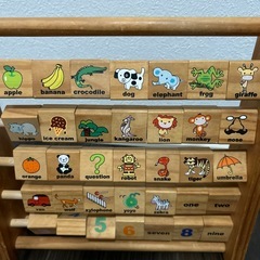 英語　木製アルファベット　知育玩具　の画像