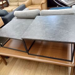 ★リユースのサカイつくば店★TK7502  センターテーブル グレー H60，54×D60，54×W30，27 クリーニング済みの画像