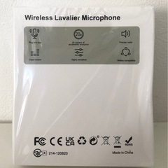 【未開封品】ワイヤレス ラベリアマイク ライブ配信 動画撮影 小型無線マイク ピンマイク オーディオアクセサリーの画像