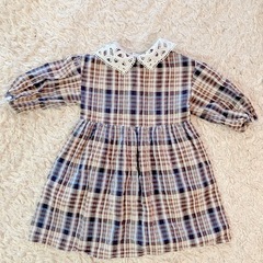 petit main チェック柄ワンピース 100の画像