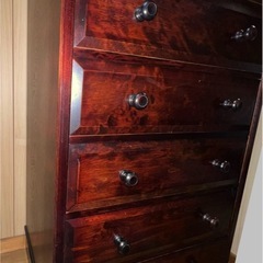 6段チェスト 民芸調　整理箪笥 収納家具 和家具 レトロの画像