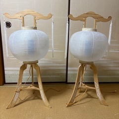 京提灯　白峰　白木の画像