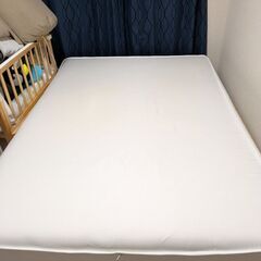 無印良品　ダブルベッドフレーム　高密度ポケットコイルマットレスの画像