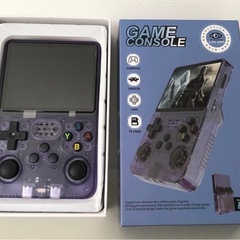M【未使用品】レトロゲーム機 R36S 携帯型 エミュレーター クラシックゲーム ポータブル ゲーム機 本体 クリアパープル の画像