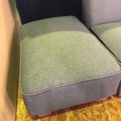 ジャングル×2和泉大型良品館 一人用ソファー オットマン付き【R343】の画像