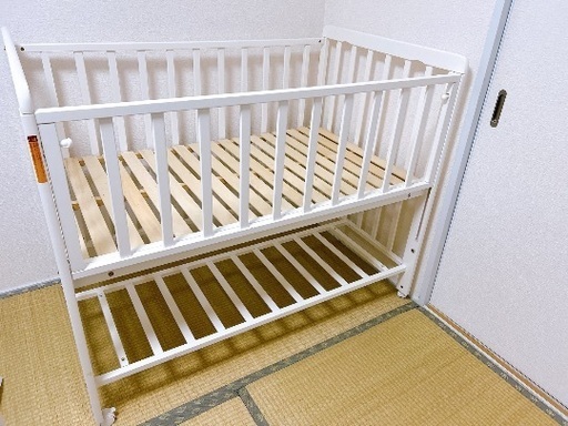 ヤトミ YATOMI ベビーベッドぐっすり2 ホワイト (ちゃん) 江坂のベビー