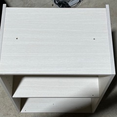 カラーボックス　収納ボックス　２段　ホワイトウォッシュ　の画像