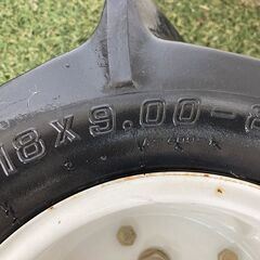 【売切御免！】990 鳥取県発 オーツ バインダー用 タイヤ [ 18×9.00×8 ] 現状販売 広島 岡山 島根 兵庫 あぐり家鳥取中央店の画像
