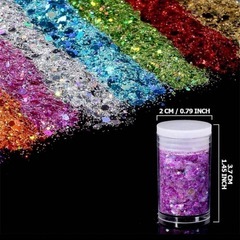 【新品未使用】グリッター ラメ キラキラ パウダー ネイル レジン 32色の画像