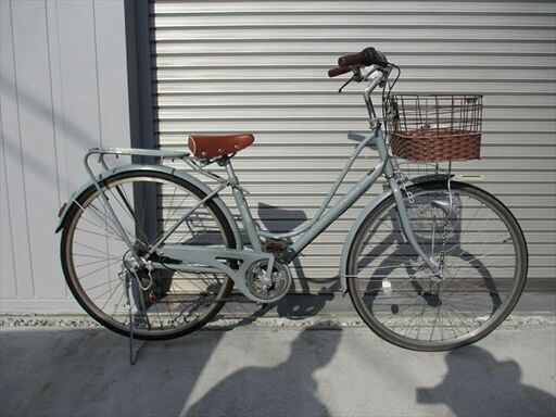 E698★限定特価★ 中古自転車 マルイシ　ポーリア【27インチ　グレー　6段　LEDオートライト 】