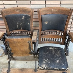 アンティークのシアターチェア　古道具　シネマチェア　ヴィンテージ の画像