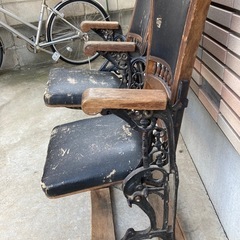 アンティークのシアターチェア　古道具　シネマチェア　ヴィンテージ の画像