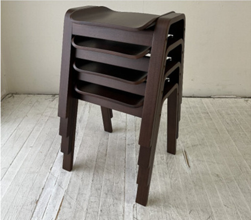 NORTE 北欧ステイル椅子専門店ノスタッキングスツール【4脚セット