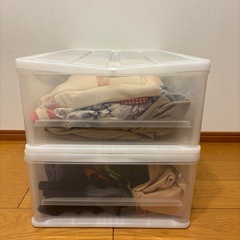 【0円】S短　ニトリ　収納ケース　4つ　　　　の画像