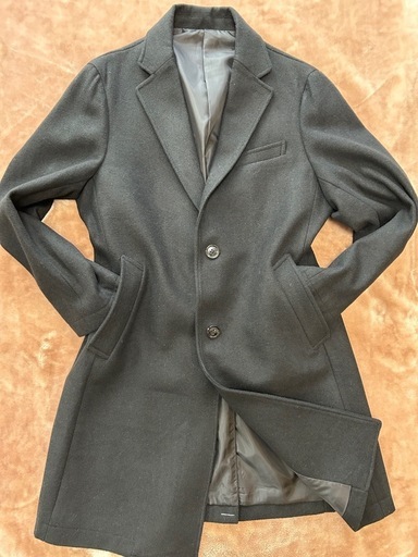 コムサイズムCOMME CA ISMチェスターコート ステインカラーコート スプリングコート メンズコート cort アウター 冬服 紳士服 ブラック  ビジネス 営業 プライベート カジュアル冠婚葬祭スペア予備布生地 スペア予備ボタン メンズmen’s男性用