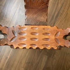 【中古】シェファードチェア 木製 椅子 彫刻 飾り椅子 スツール アンティーク レトロ チェアー イスの画像