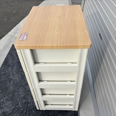 ウッド天板チェスト 4段チェスト 衣類収納 収納ケースの画像