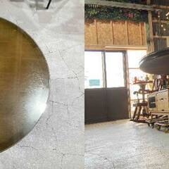 I1★KOSUGA★New Englandシリーズ センターテーブル ラウンド 木製 W85cm 天板ガラス取り外し可 シンプルの画像