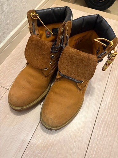 希少モデル Timberland ティンバーランド 6インチブーツ 9W ロゴ総柄 限定デザイン