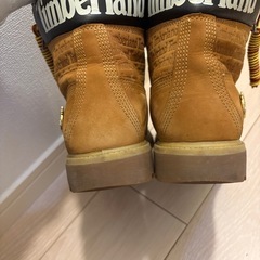 希少モデル Timberland ティンバーランド 6インチブーツ 9W ロゴ総柄 限定デザインの画像