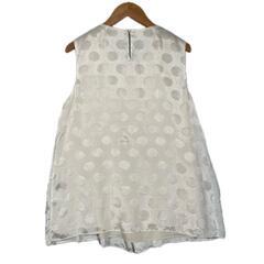 TOMORROWLAND トゥモローランド 水玉 ブラウス ポリエステル ホワイト レディース 38【古着】【中古】の画像