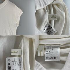 loungedress ラウンジドレス 半袖Tシャツ コットン/アセテート ホワイト レディース F【古着】【中古】の画像