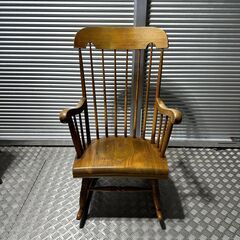 店頭引き渡し 中古 飛騨産業 ロッキングチェア イス レトロ 木製 家具の画像