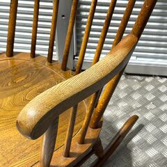 店頭引き渡し 中古 飛騨産業 ロッキングチェア イス レトロ 木製 家具の画像